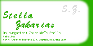 stella zakarias business card